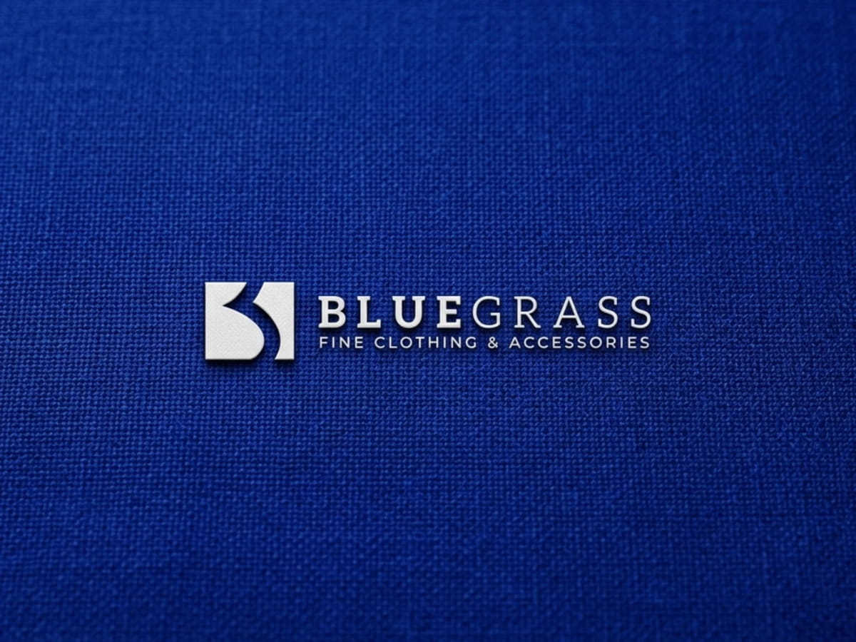Bluegrass brand identity design including logo and visual identity