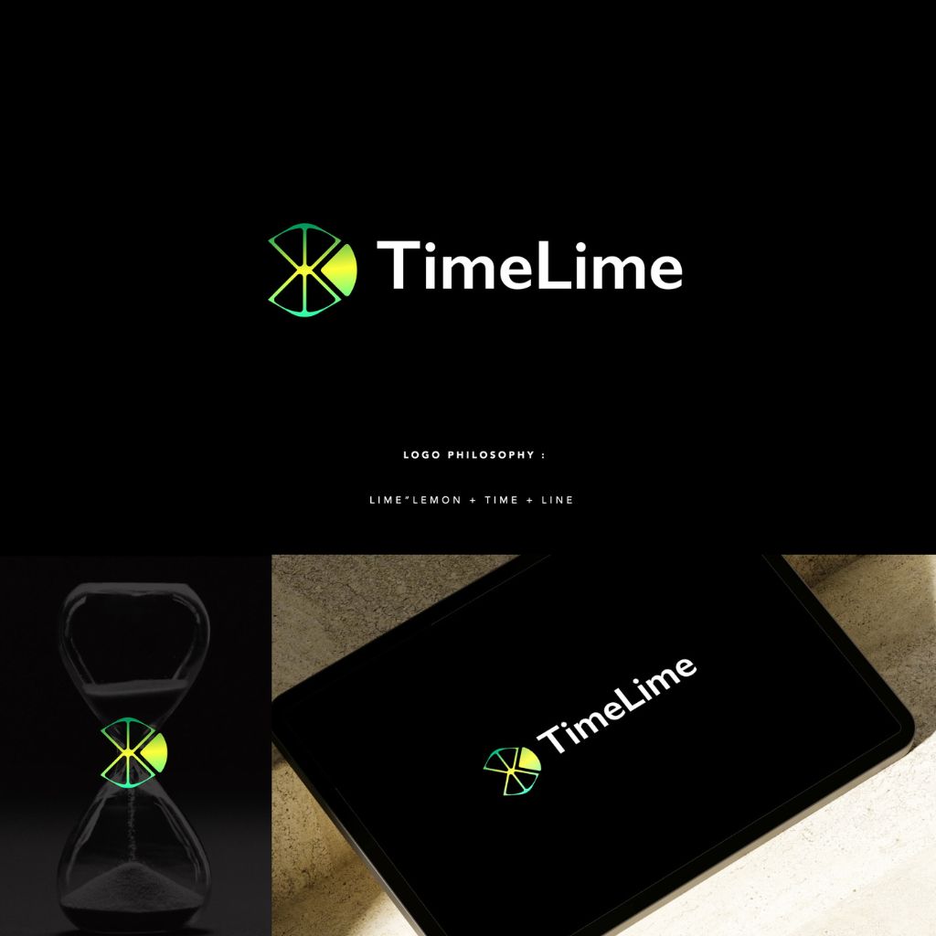 imeLine brand identity overview showing logo, visual identity, and branding applications